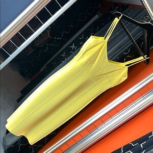 🍋 BCBGMAXAZRIA Sun-Drenched Citron Bandage Hourglass Midi Dress 🍋